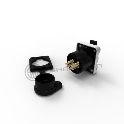 XLR  Audio Power Waterproof Socket Connector 5 Pin Microphone IP65