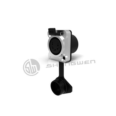 XLR  Audio Power Waterproof Socket Connector 5 Pin Microphone IP65