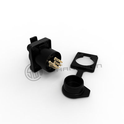 XLR  Audio Power Waterproof Socket Connector 5 Pin Microphone IP65
