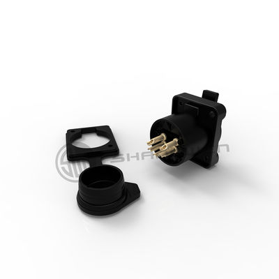 XLR  Audio Power Waterproof Socket Connector 5 Pin Microphone IP65