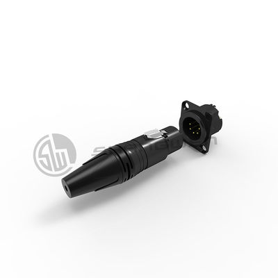 Industrial XLR Male Connector Socket Audio 5 Pin Connector Electrical
