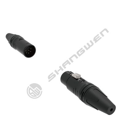 IP40 Protection Class 6-Pin XLR Audio Video Connectors Durable Indoor XLR Connectors for Female Industrial Electronics