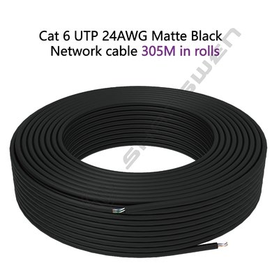 High-Speed Cat6 UTP Cable Patch Cord 305m 4-Pair 30AWG Stranded Copper Ethernet Cable with PVC LSZH Jacket for Outdoor Use