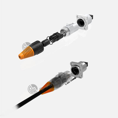 IP65 impermeabile Rj45 maschio e femmina connettore buttone di metallo Modello di aggiornamento