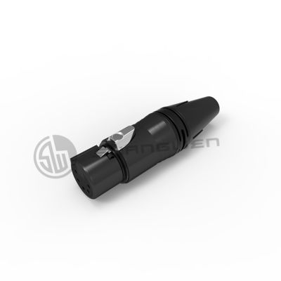 Audio femminile con connettore a 5 pin XLR per uso interno Conchiglia nera