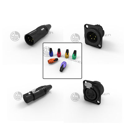 XLR personalizzato per interni 4 pin maschio femmina connettore presa di presa di lega di zinco