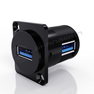 Collegatore montato sul pannello a conchiglia nera 9 pin 90 angolo Cable di dati di fine USB