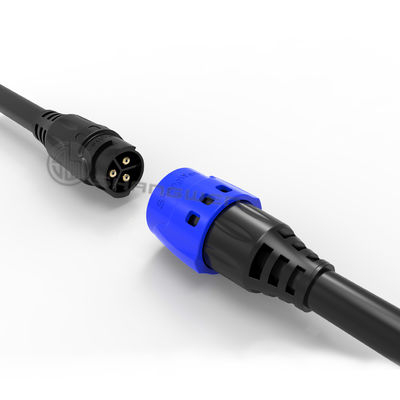 Push Pull IP67 Power Connector 3 pin Male Plug Connector Serie M19