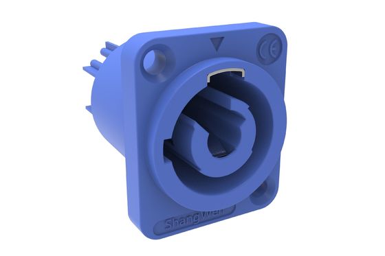IP44 3pin interno Powercon circolare con presa maschile Collegatore blu per schermo a LED