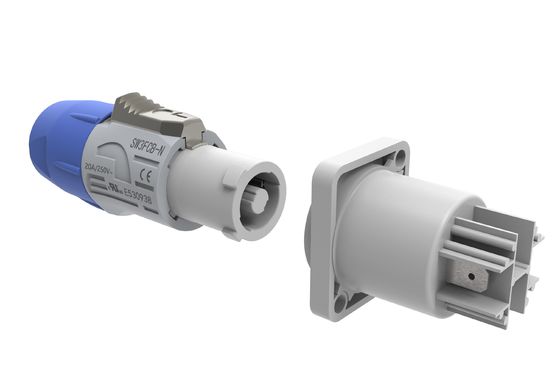 3 pin connettore di alimentazione circolare Powercon elettrico maschio PA6 materiale