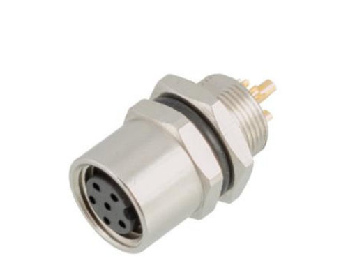 IP67 Isolatore idraulico industriale M8 femminile con montaggio anteriore e terminale a vite a 3/4 pin