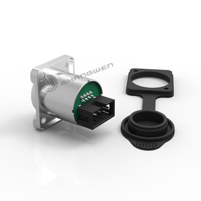 Collegatore di telaio Ethernet industriale Femminile Collegatore Rj45 resistente all'acqua per esterni