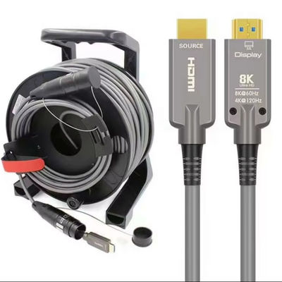 Fibra ottica corazzata HDMI2.1 HD Cavo tamburo 8K 120Hz TPU Cable coperto per audio video TV Protect Shell Cable Reel