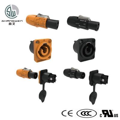 Collegatore per display a LED 250V 3Pin Maschio Blu LED Powercon Collegatore per chassis per accessori elettronici industriali