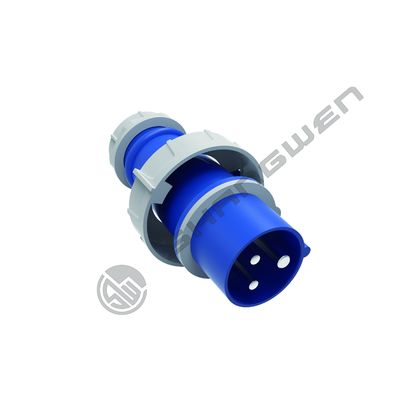 IP67 Industrial Male Female Plug 220V 16A 3 Pin Single Phase Blue Shell Connector per elettronica industriale all'aperto