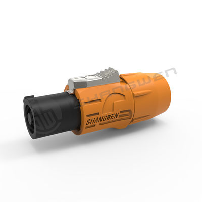 IP65 Triple Core Male Connector Outdoor LED Display Powerkon Industrial Aviation Plug Socket Port di ingresso di alimentazione impermeabile