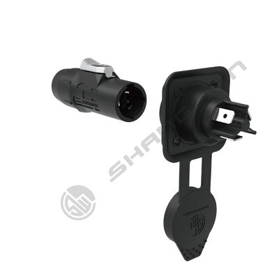 PA6 Plastico maschio connettore di alimentazione impermeabile resistenza alla corrosione per display a LED