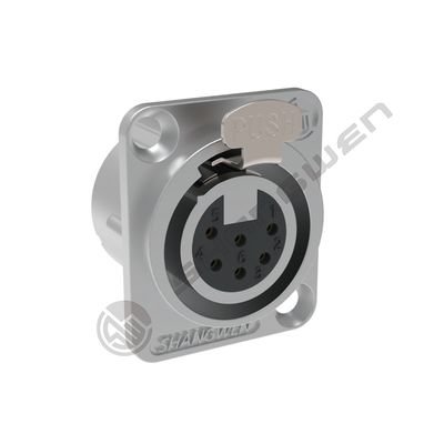 Protezione IP40 per interni Connettori audio video XLR a 6 poli per audio e video professionali