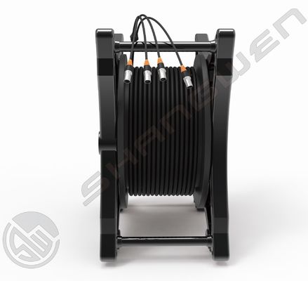 Cable multicanale 4 canale 4x16A presa di segnale elettrica industriale CAT6 SF/UTP rete cavo bobina retrattile cavo tamburo