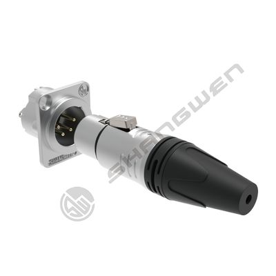 4-Pin XLR Mount Connector Indoor Audio Protezione IP40 4-Pole Wireless DMX Cable Connectors Sliver XLR Female Male Connector