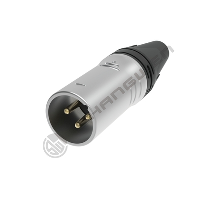 Equipaggiamento audio-video 10A Connettore maschio XLR con contatti argentei impermeabili e conchiglia di accoppiamento del filo DMX