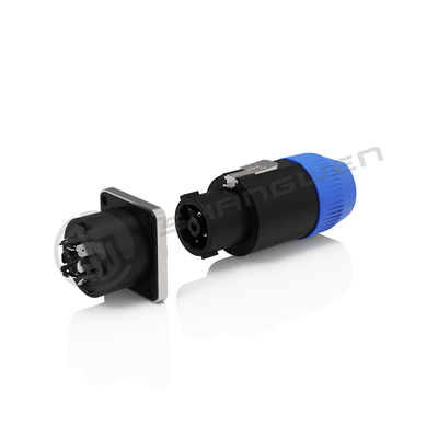 Accessori elettronici industriali Connessione a 8 pin in plastica argento per audio video elettronica legata in ottone presa femminile 30A