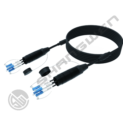 Rete all'aperto 50M Lunghezza mono-modo TPU Cablo in fibra ottica impermeabile bobina del tamburo con connettori LC-LC OM2/OM3/OM4