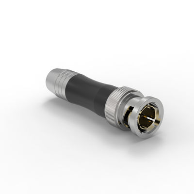 Durable Metal BNC Male Video Connector Plug 500 Cycles Screw Type Connectors