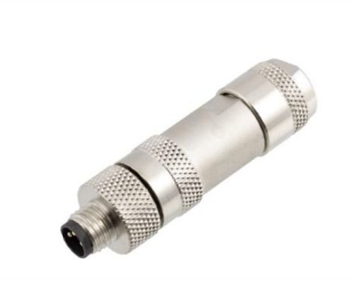 Industrial Grade M8 Straight Male Metal Assembled Plug (screw Terminal) IP67