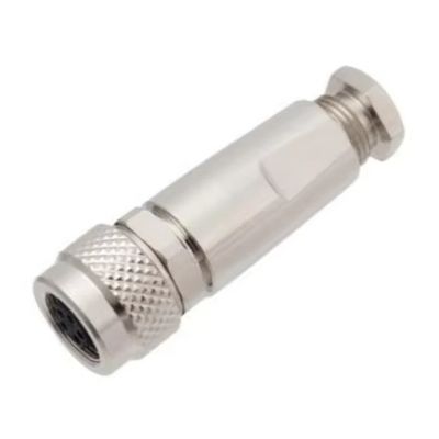 M9 Straight Female Metal Plug (Solder) IP67 2\3\4\5\6\7\8 Pin Industrial Connector