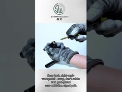 Metallo 3,5 mm Jack Plug Maschio attraverso foro connettore audio Jack dritto